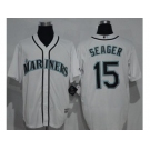 Seattle Mariners #15 Kyle Seager White New Cool Base Stitched MLB Jersey