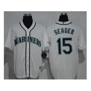 Seattle Mariners #15 Kyle Seager White New Cool Base Stitched MLB Jersey