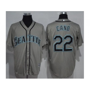 Seattle Mariners #22 Robinson Cano Grey New Cool Base Stitched MLB Jersey
