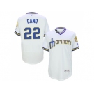 Seattle Mariners #22 Robinson Cano White Flexbase Authentic Collection Cooperstown Stitched Baseball Jersey