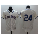 Seattle Mariners #24 Ken Griffey Cream Flexbase Authentic Collection Stitched Baseball Jersey