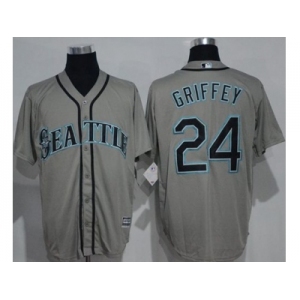Seattle Mariners #24 Ken Griffey Grey New Cool Base Stitched MLB Jersey