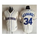 Seattle Mariners #34 Felix Hernandez Cream New Cool Base Stitched MLB Jersey