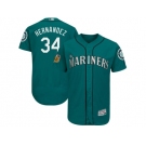 Seattle Mariners #34 Felix Hernandez Green 2017 Spring Training Flexbase Authentic Collection Stitched Baseball Jersey