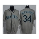 Seattle Mariners #34 Felix Hernandez Grey New Cool Base Stitched MLB Jersey