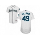 Seattle Mariners #49 Yovani Gallardo White Flexbase Authentic Collection MLB Jersey