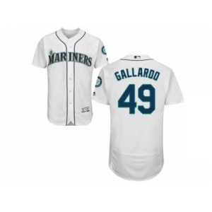Seattle Mariners #49 Yovani Gallardo White Flexbase Authentic Collection MLB Jersey