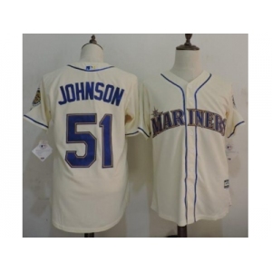 Seattle Mariners #51 Randy Johnson Cream New Cool Base Stitched MLB Jersey