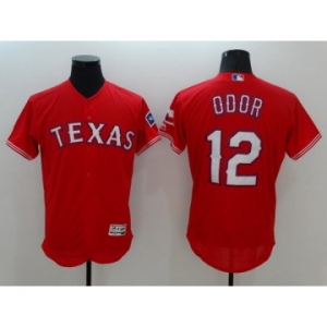 Men Texas Rangers #12 rougned odor Majestic Red Flexbase Authentic Collection Player Jersey