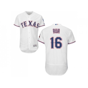 Men Texas Rangers #16 Ryan Rua White Flexbase Authentic Collection Stitched MLB Jersey