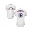 Men Texas Rangers #18 Drew Robinson White Flexbase Authentic Collection Stitched MLB Jersey