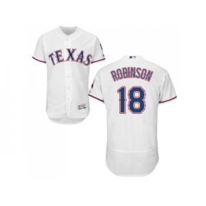 Men Texas Rangers #18 Drew Robinson White Flexbase Authentic Collection Stitched MLB Jersey