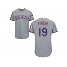 Men Texas Rangers #19 Jurickson Profar Grey Flexbase Authentic Collection Stitched MLB Jersey