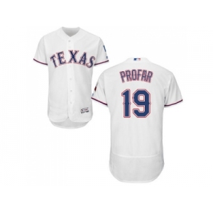 Men Texas Rangers #19 Jurickson Profar White Flexbase Authentic Collection Stitched MLB Jersey