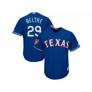 Men Texas Rangers #29 Adrian Beltre Majestic Royal 2018 Spring Training Cool Base Player Jersey