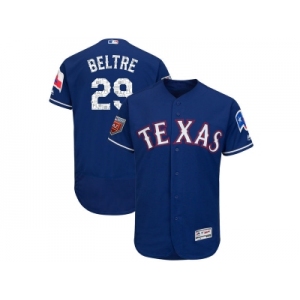 Men Texas Rangers #29 Adrian Beltre Majestic Royal 2018 Spring Training Flex Base Player Jersey