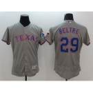 Men Texas Rangers #29 Adrian Beltre Majestic grey Flexbase Authentic Collection Player Jersey