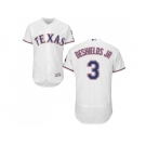 Men Texas Rangers #3 Delino DeShields Jr. White Flexbase Authentic Collection Stitched MLB Jersey