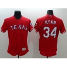 Men Texas Rangers #34 Nolan Ryan Majestic Red Flexbase Authentic Collection Player Jersey