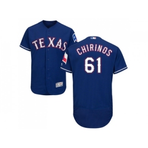 Men Texas Rangers #61 Robinson Chirinos Blue Flexbase Authentic Collection Stitched MLB Jersey