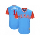 Men's 2017 Little League World Series Rangers #1 Elvis Andrus Comando Light Blue Jersey