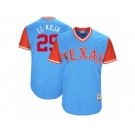 Men's 2017 Little League World Series Rangers #29 Adrian Beltre El Koja Light Blue Jersey