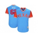 Men's 2017 Little League World Series Rangers #62 Jose Leclerc Pico Light Blue Jersey