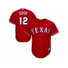 Men's Majestic Texas Rangers #12 Rougned Odor Authentic Red Alternate Cool Base MLB Jersey