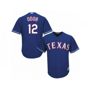 Men's Majestic Texas Rangers #12 Rougned Odor Authentic Royal Blue Alternate 2 Cool Base MLB Jersey