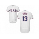 Men's Majestic Texas Rangers #13 Joey Gallo White Flexbase Authentic Collection MLB Jersey