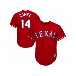 Men's Majestic Texas Rangers #14 Carlos Gomez Replica Red Alternate Cool Base MLB Jersey