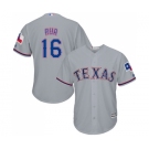 Men's Majestic Texas Rangers #16 Ryan Rua Replica Grey Road Cool Base MLB Jersey