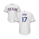 Men's Majestic Texas Rangers #17 Shin-Soo Choo Replica White Home Cool Base MLB Jersey