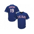 Men's Majestic Texas Rangers #19 Jurickson Profar Authentic Royal Blue Alternate 2 Cool Base MLB Jersey