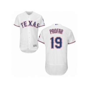 Men's Majestic Texas Rangers #19 Jurickson Profar White Flexbase Authentic Collection MLB Jersey