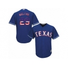 Men's Majestic Texas Rangers #29 Adrian Beltre Replica Royal Blue USA Flag Fashion MLB Jersey