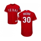 Men's Majestic Texas Rangers #30 Nomar Mazara Red Alternate Flex Base Authentic Collection MLB Jersey