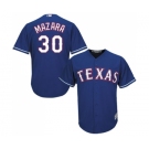 Men's Majestic Texas Rangers #30 Nomar Mazara Replica Royal Blue Alternate 2 Cool Base MLB Jersey