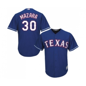 Men's Majestic Texas Rangers #30 Nomar Mazara Replica Royal Blue Alternate 2 Cool Base MLB Jersey