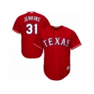 Men's Majestic Texas Rangers #31 Ferguson Jenkins Replica Red Alternate Cool Base MLB Jersey