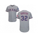 Men's Majestic Texas Rangers #32 Josh Hamilton Grey Flexbase Authentic Collection MLB Jersey