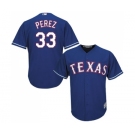 Men's Majestic Texas Rangers #33 Martin Perez Replica Royal Blue Alternate 2 Cool Base MLB Jersey