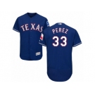 Men's Majestic Texas Rangers #33 Martin Perez Royal Blue Flexbase Authentic Collection MLB Jersey