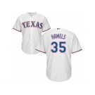 Men's Majestic Texas Rangers #35 Cole Hamels Replica White Home Cool Base MLB Jersey