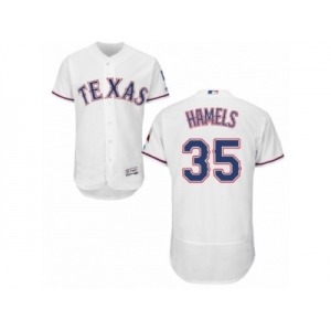 Men's Majestic Texas Rangers #35 Cole Hamels White Flexbase Authentic Collection MLB Jersey