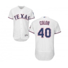 Men's Majestic Texas Rangers #40 Bartolo Colon White Home Flex Base Authentic Collection MLB Jersey