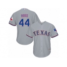 Men's Majestic Texas Rangers #44 Tyson Ross Replica Grey Road Cool Base MLB Jersey