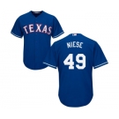 Men's Majestic Texas Rangers #49 Jon Niese Replica Royal Blue Alternate 2 Cool Base MLB Jerseys