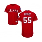 Men's Majestic Texas Rangers #55 Matt Moore Red Alternate Flex Base Authentic Collection MLB Jersey