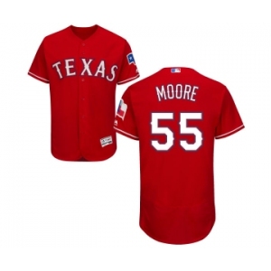 Men's Majestic Texas Rangers #55 Matt Moore Red Alternate Flex Base Authentic Collection MLB Jersey